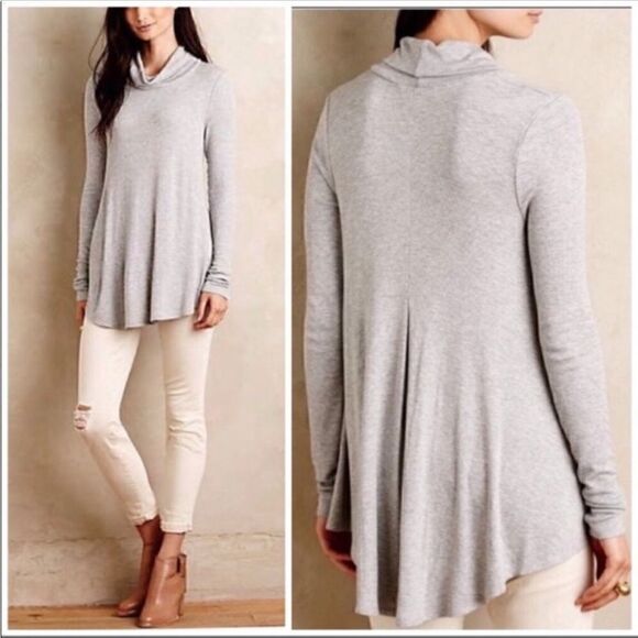 Deletta | Anthropologie Turtleneck Tunic Top - Picture 1 of 7